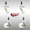 Service Caster 3 Inch 316SS Nylon Wheel Swivel 3/4 Inch Expanding Stem Caster Brake SCC, 2PK SCC-SS316EX20S314-NYS-2-TLB-2-34 - alternate 2
